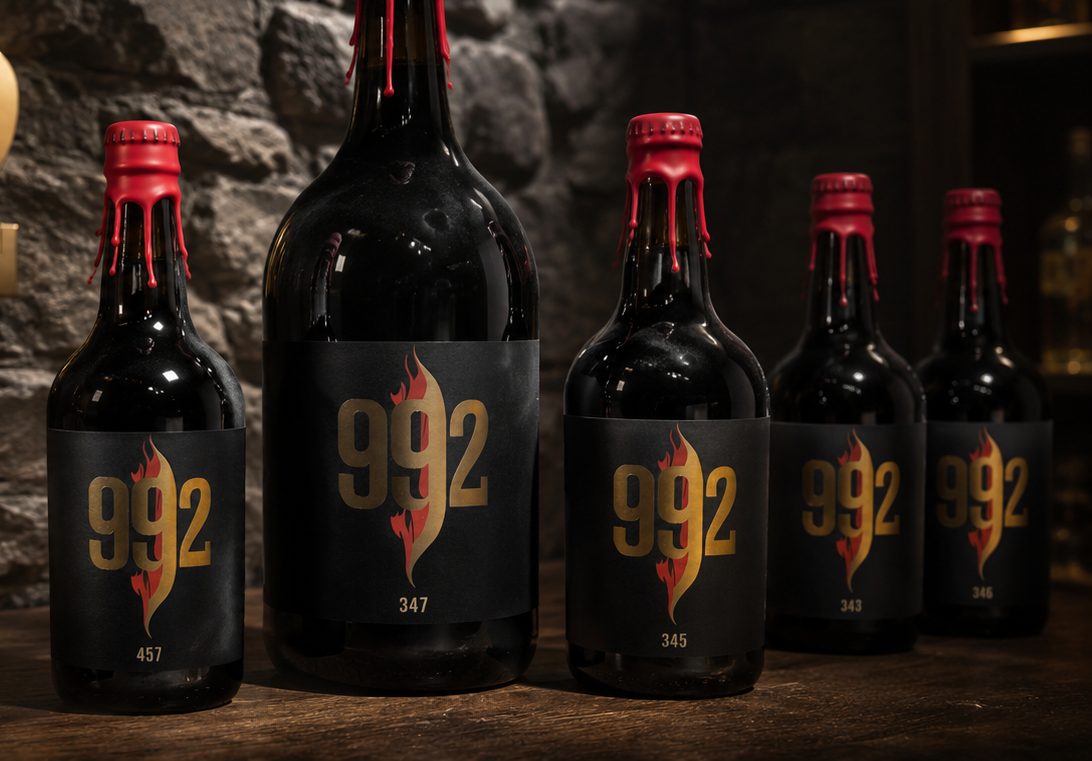 Botellas de 992 numeradas individualmente